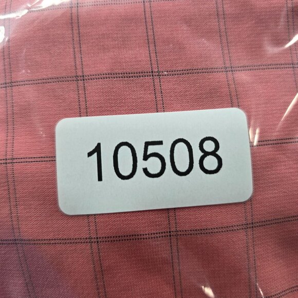 Mens Roundtree & Yorke Coral & Black Check Shirt Button Up Short Sleeve Size XL - Picture 7 of 7